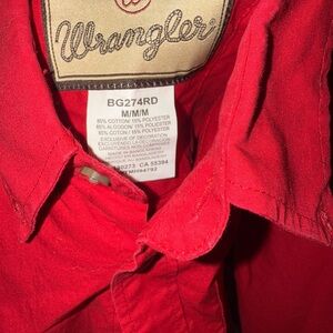 Wrangler Men's Vibrant Red Shirt Jacket